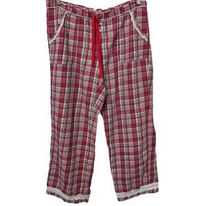 Victoria’s Secret Women’s Christmas Pajamas Bottoms Sz Medium Red/Green